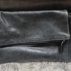 Aimee Kestenberg Gray Leather Cross Body Bag
